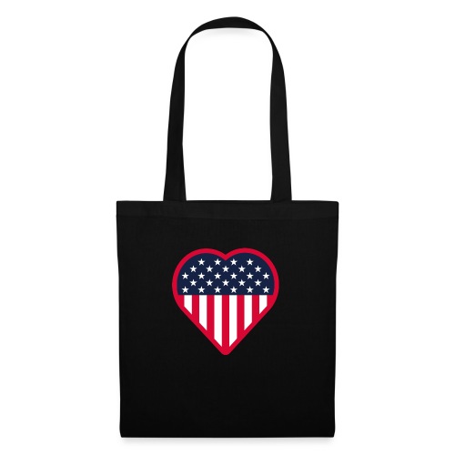usa flag - America heart flag patriots - Tote Bag