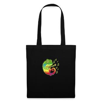 Musique Chameleon Joue Guitare Amateur de Musique Poison - Sac en tissu - noir - Devant