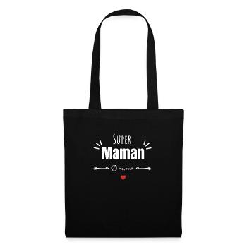 Super maman d'amour - Sac en tissu - noir - Devant