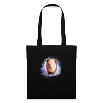 cochon d’Inde, graffiti, peinture, vert, bleu - Sac en tissu - noir - Devant