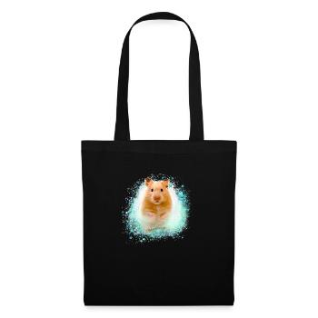 hamster, graffiti,painting,green,golden hamster - Tote Bag - black - Front