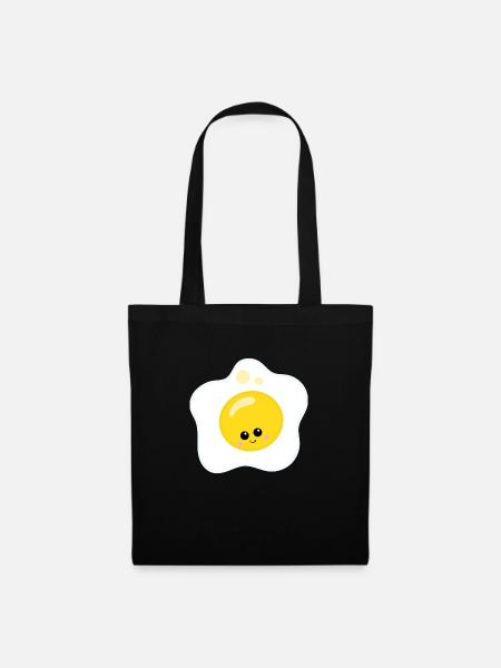 Oeuf au plat - Sac en tissu - noir