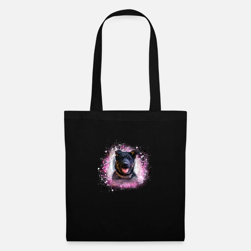 chien, berger, chiot, rottweiler - Sac en tissu - noir