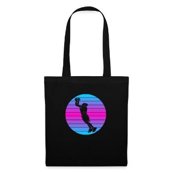Basketball Basketball Retro Basketball Amateurs de Basketball - Sac en tissu - noir - Devant