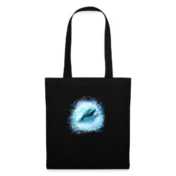dolphin, graffiti, painting,blue,fish, dolphins,sea - Tote Bag - black - Front