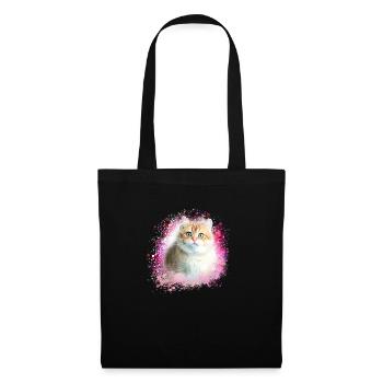 angora cat, cat, graffiti, painting,pink,kitten - Tote Bag - black - Front
