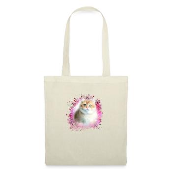 angora chat, chat, graffiti, peinture, rose, chaton - Sac en tissu - nature - Devant