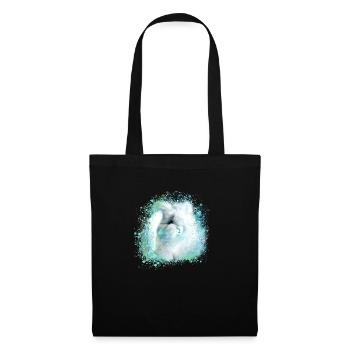 lapin angora, lapin, graffiti, coloré, lapin, bleu - Sac en tissu - noir - Devant
