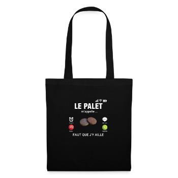 Le Palet M'appelle Faut Que J'y Aille - Sac en tissu - noir - Devant