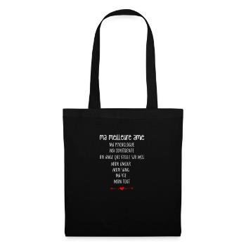 ma meilleure amie idée cadeau - Sac en tissu - noir - Devant