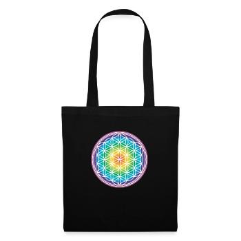 Flower of Life Rainbow Gift Idea 005-038 - Tote Bag - black - Front
