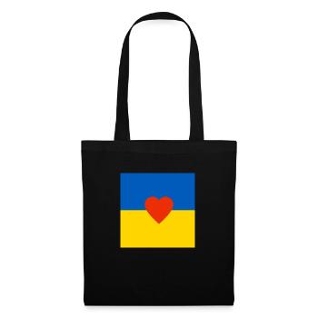 Ukraine - Stoffbeutel - Schwarz - Vorne