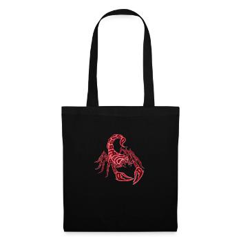 Scorpio, red - Tote Bag - black - Front