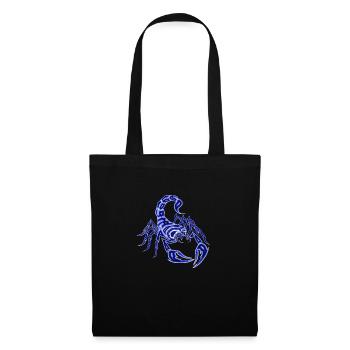 Scorpion, blue - Tote Bag - black - Front