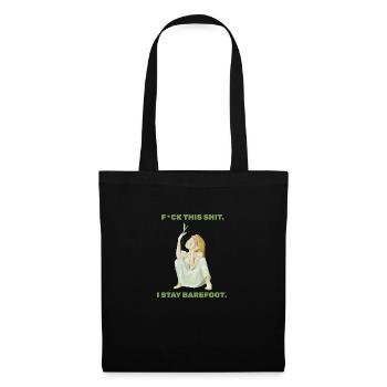 F*CK. Je reste pieds nus. - Sac en tissu - noir - Devant