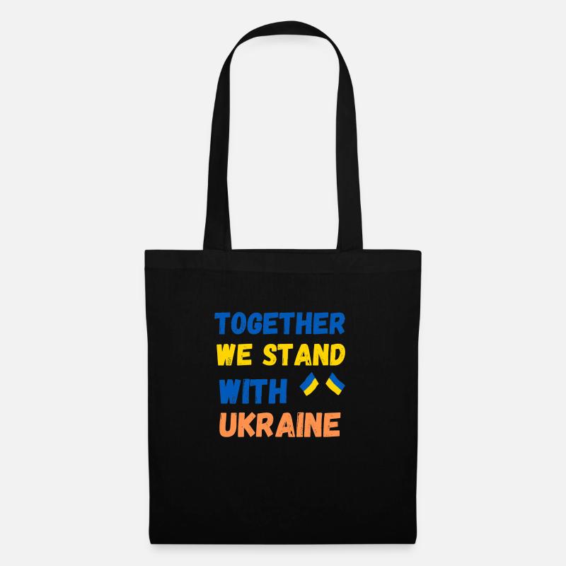 Ukraine| Ich unterstütze die Ukraine - Stoffbeutel - Schwarz