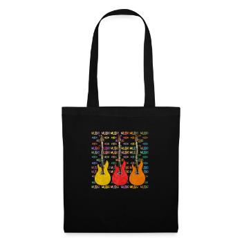 Guitares - Sac en tissu - noir - Devant