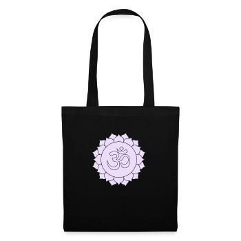 ohm signe lilas lumière violette - Sac en tissu - noir - Devant