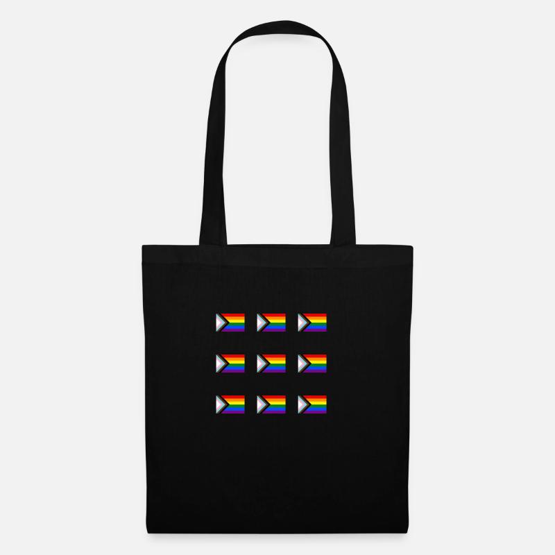 Progress Pride-Flagge - Stoffbeutel - Schwarz