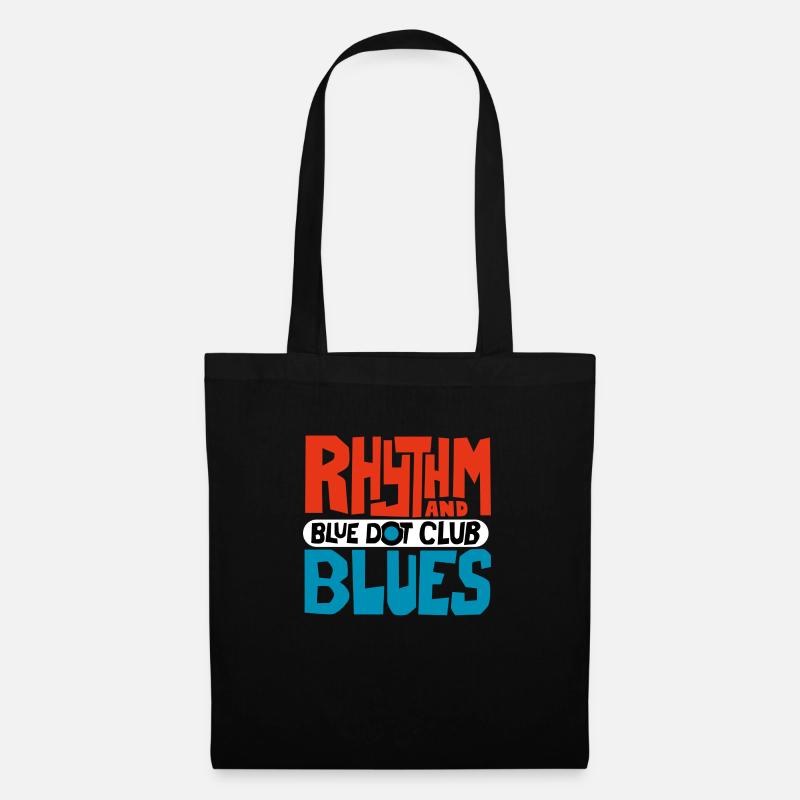 Blue Dot Rhythm and Blues 05 - Tote Bag - black