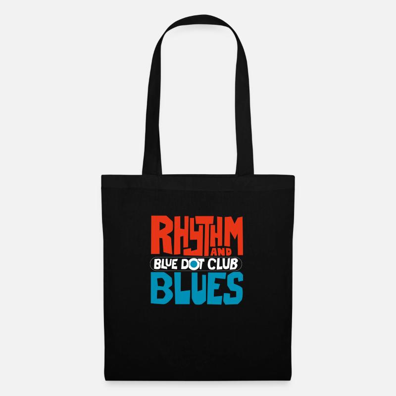 Blue Dot Rhythm and Blues v2 - Tote Bag - black
