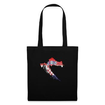 Croatie Croate Hrvatska Croatie Croates Croates Croates - Sac en tissu - noir - Devant