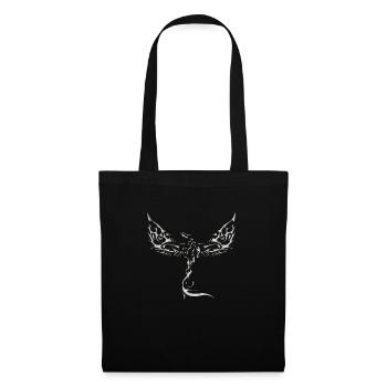 Aigles-Aigles-Aigles-Aigles-Oiseau-Oiseau - Sac en tissu - noir - Devant