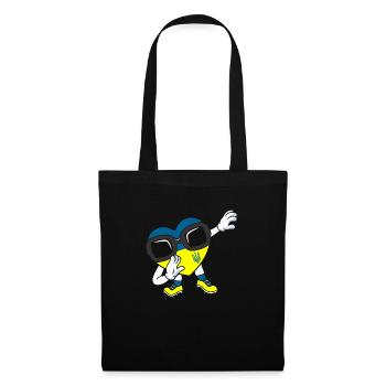 Ukraine Tamponnant Coeur Drapeau Ukraine Paix - Sac en tissu - noir - Devant