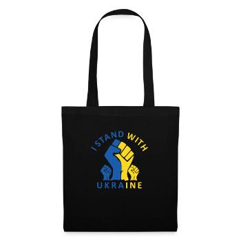 I Stand with Ukraine - Stoffbeutel - Schwarz - Vorne