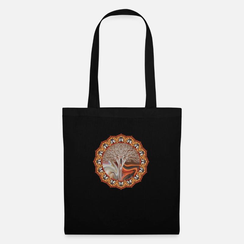 Mandala Tree Gift Idea - Tote Bag - black