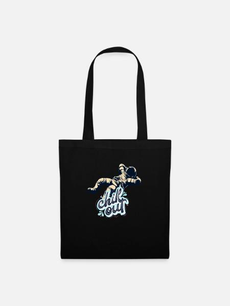 Chilling astronaut - Tote Bag - black