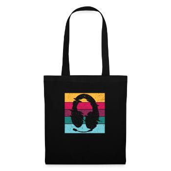 Jeu Écouter Gaming Gamer Cadeau Joueur Joueur - Sac en tissu - noir - Devant