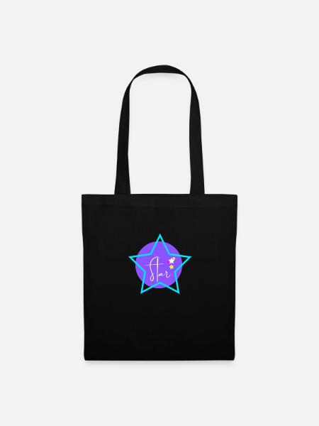 star - Stoffbeutel - Schwarz