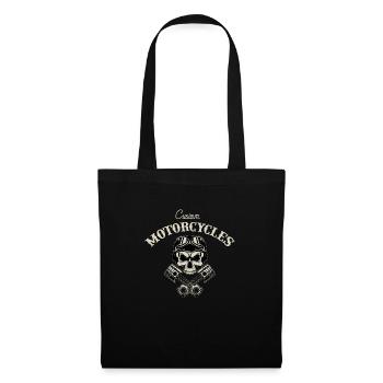 Skull Biker Motorräder - Stoffbeutel - Schwarz - Vorne