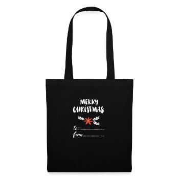 Merry christmas - Stoffbeutel - Schwarz - Vorne