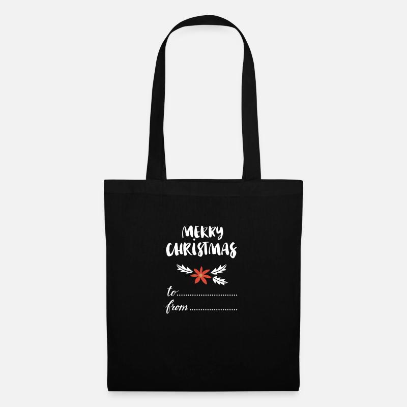 Merry christmas - Stoffbeutel - Schwarz