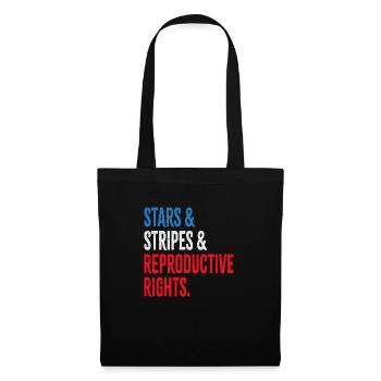 Stars & Stripes & Droits reproductifs - Sac en tissu - noir - Devant