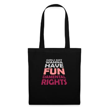 wanna have fundamental rights - Tote Bag - black - Front