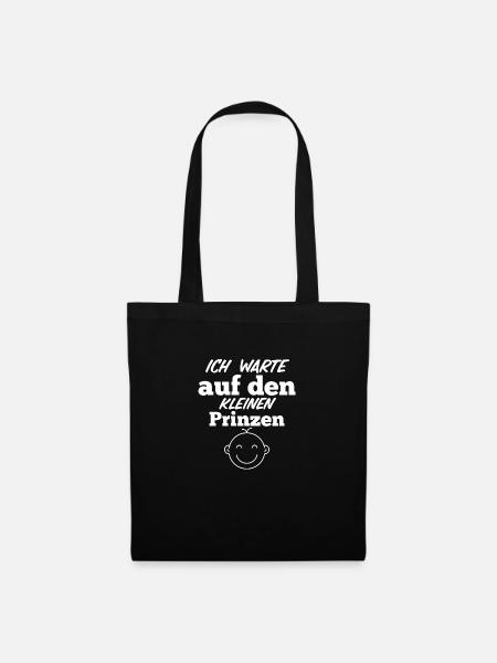 werdende Mutter - Stoffbeutel - Schwarz