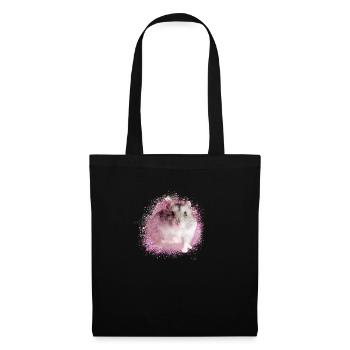 dwarf hamster,hamster,white,graffiti,painting,pink - Tote Bag - black - Front
