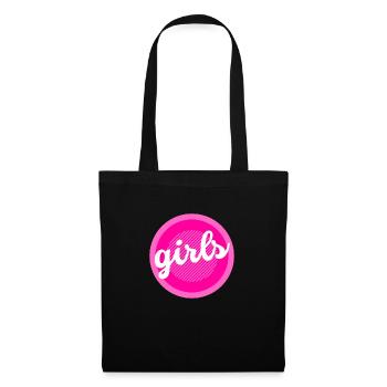Girls cercle rose - femme fille - Sac en tissu - noir - Devant