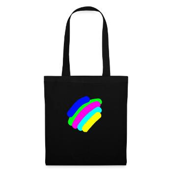 MÉLANGE COLOR RAINBOW - Sac en tissu - noir - Devant