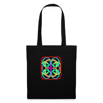 Cercle de couleur - Sac en tissu - noir - Devant