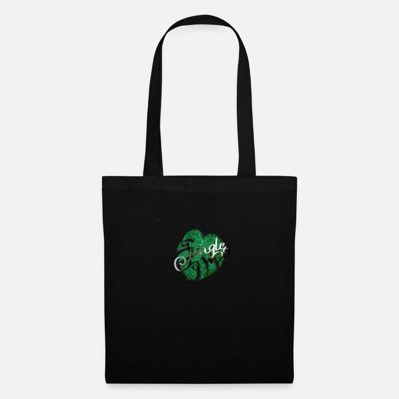 Monstera Dschungel - Stoffbeutel - Schwarz