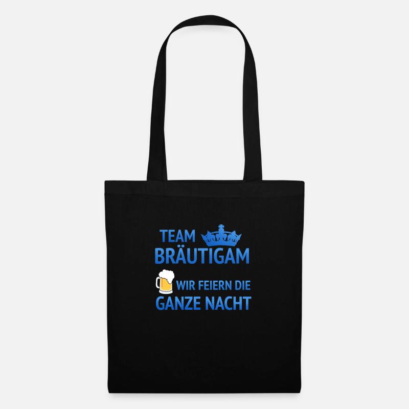 Team Bräutigam feiert - Stoffbeutel - Schwarz