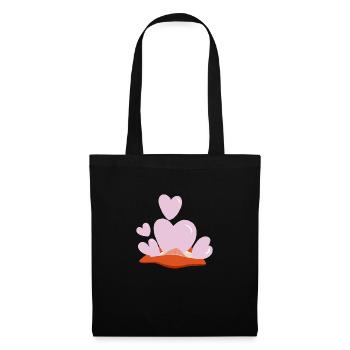 bulles d’amour v4 00 - Sac en tissu - noir - Devant