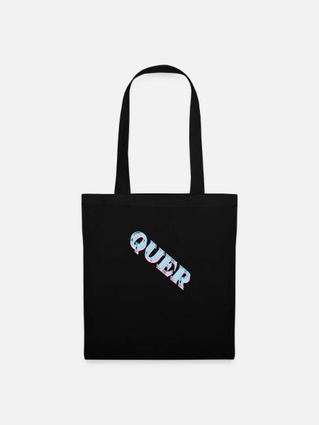 QUER - Stoffbeutel - Schwarz