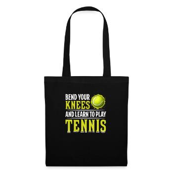 Apprendre à jouer au tennis Drôles de sportifs - Sac en tissu - noir - Devant