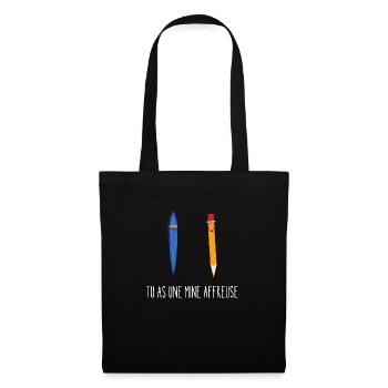 tu as une mine affreuse - Sac en tissu - noir - Devant