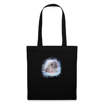 chinchilla, graffiti, peinture, bébé, bleu - Sac en tissu - noir - Devant